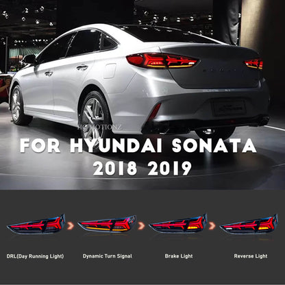 HCMOTION Taillights Fit Hyundai Sonata 2017-2019