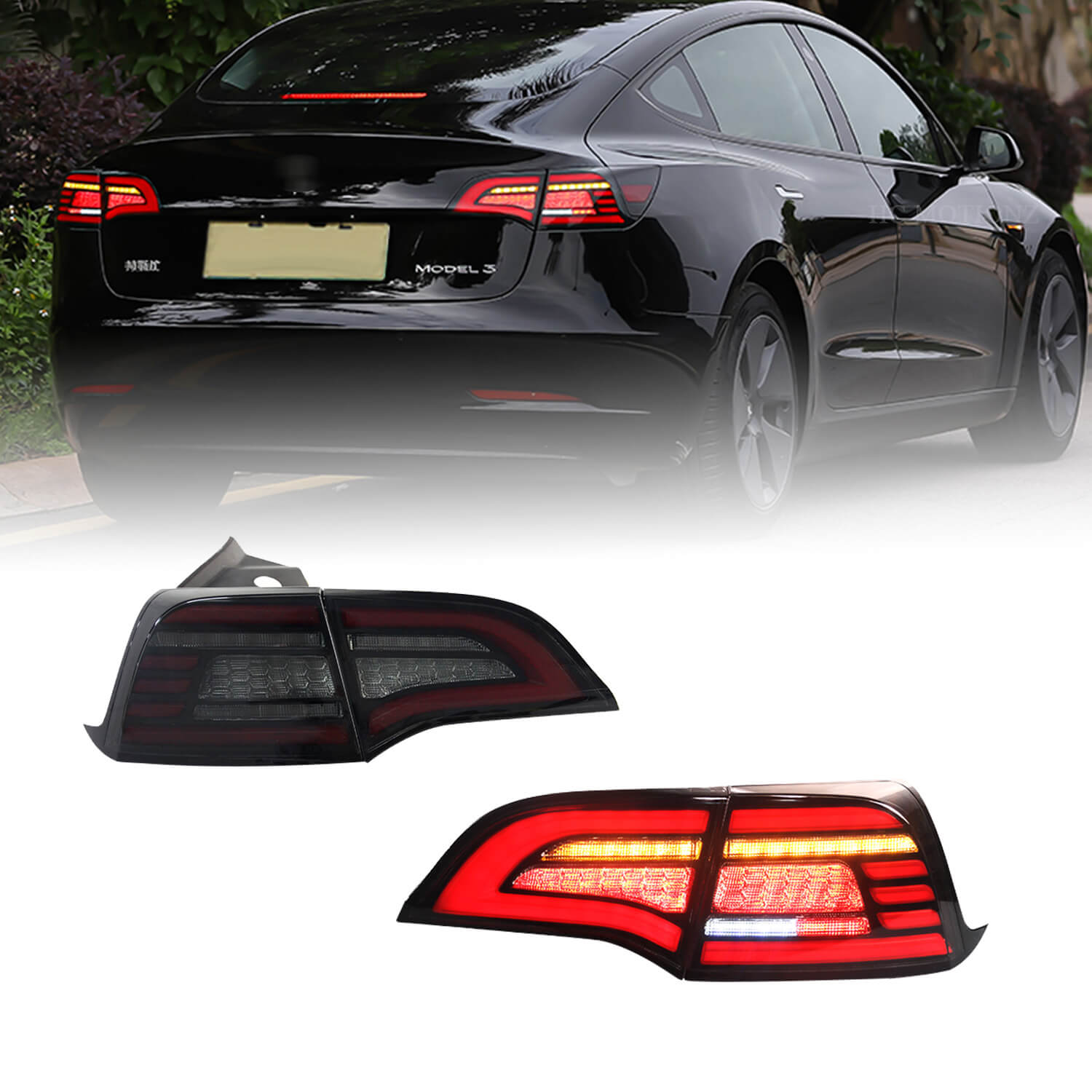 Tesla Rear Lights HCMOTION LED Tail Lights For Tesla Model 3 Model Y