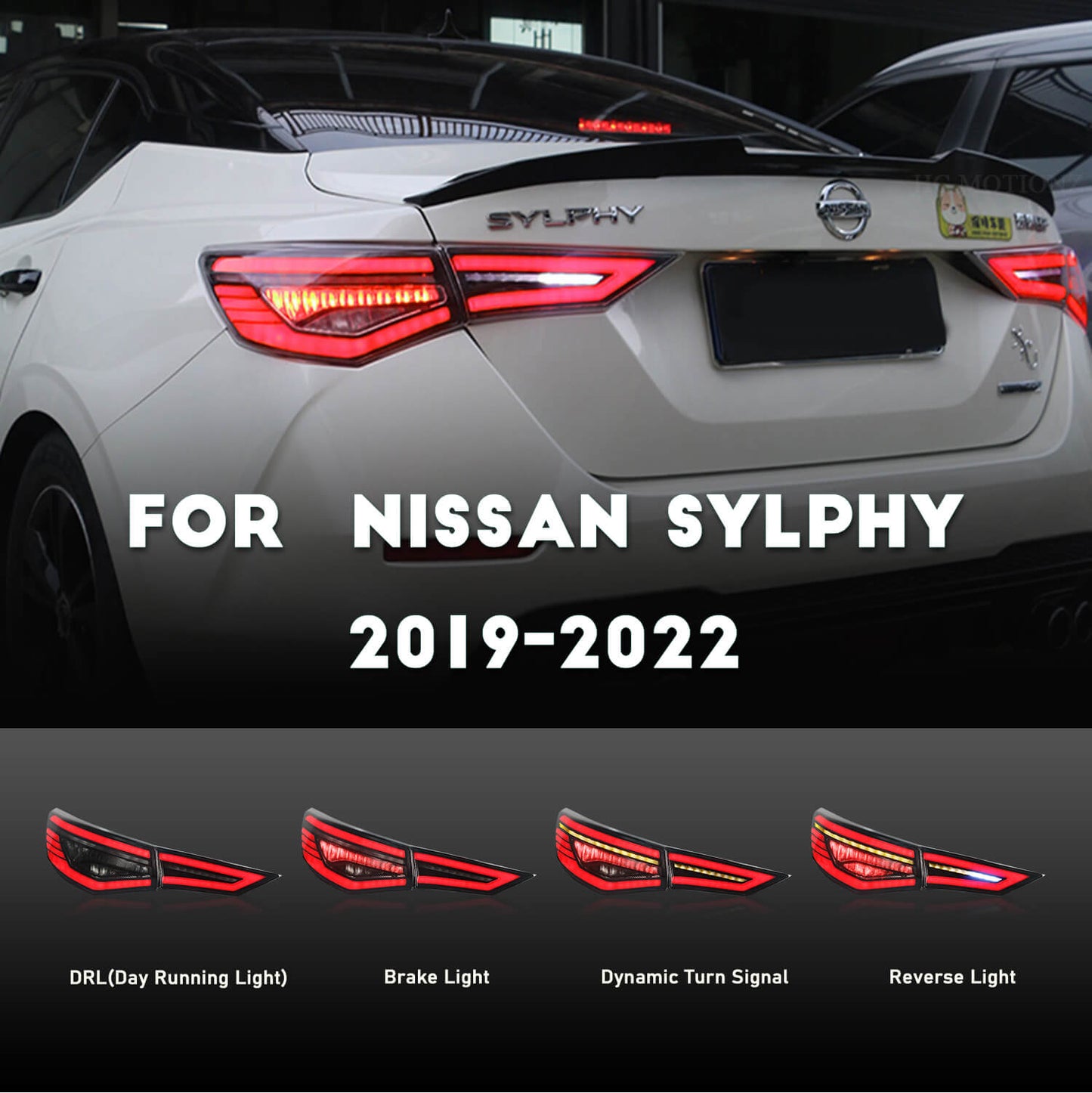 HCMOTION LED Tail Lights For Nissan Sylphy 2019-2022