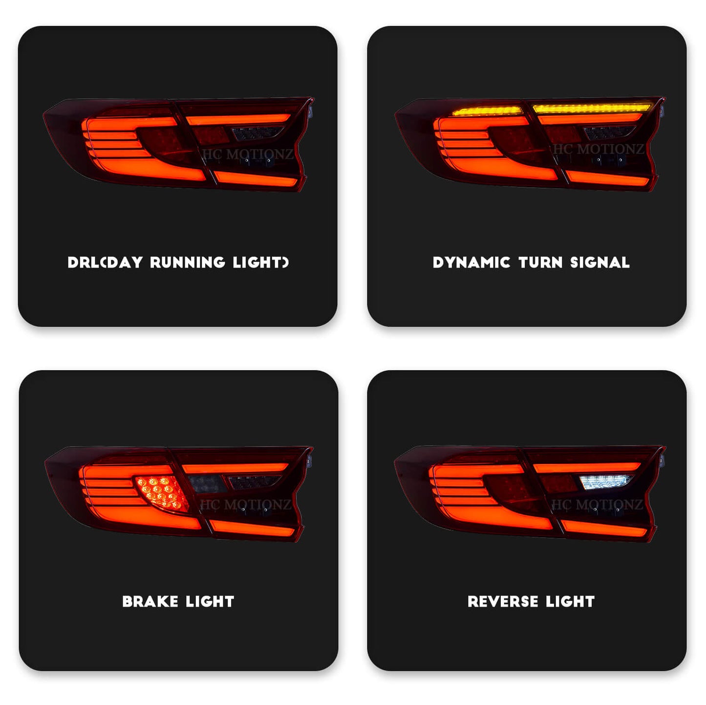 HCMOTION Taillights For Honda Accord 2018-2022