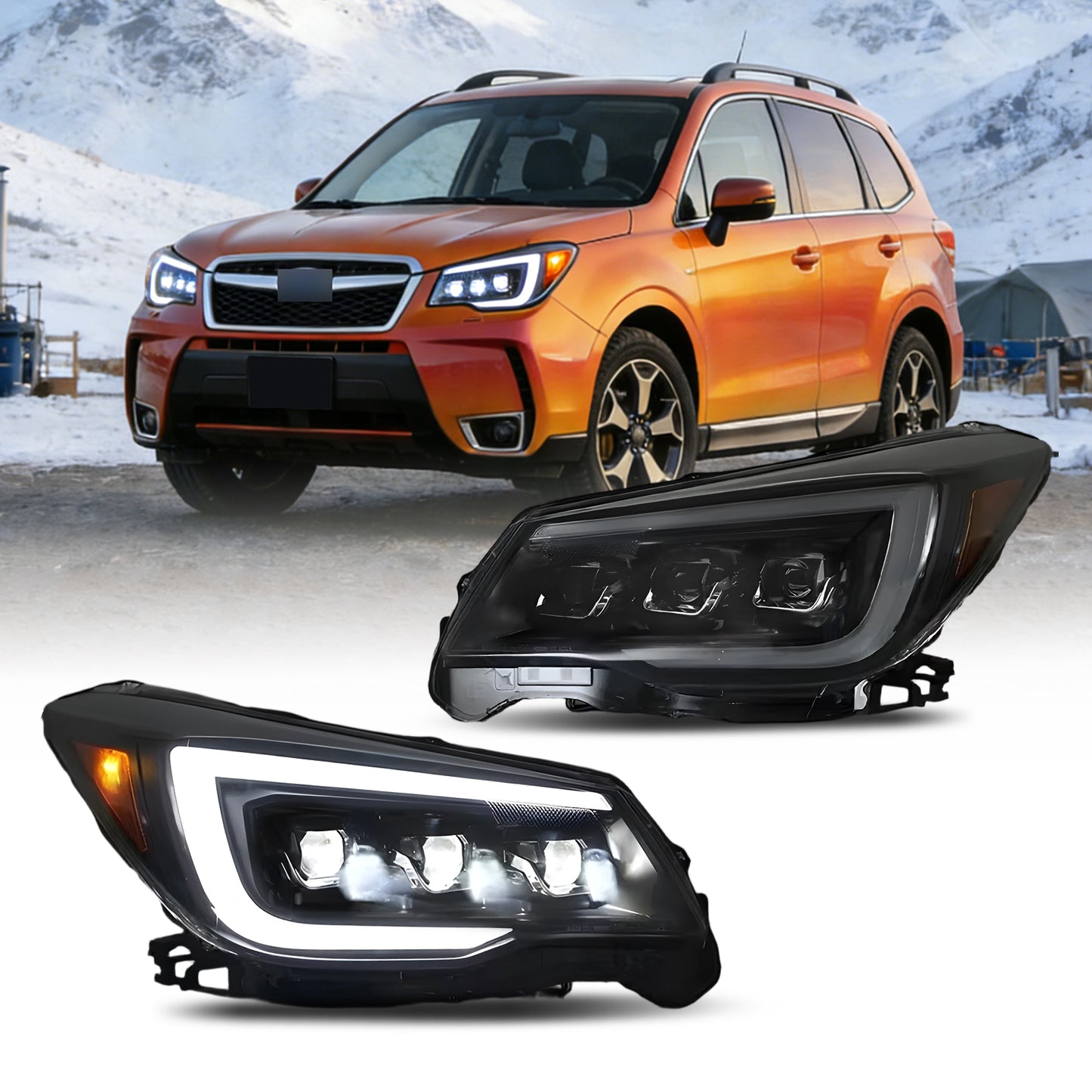 HCMOTION LED Headlights for Subaru Forester 2013-2018