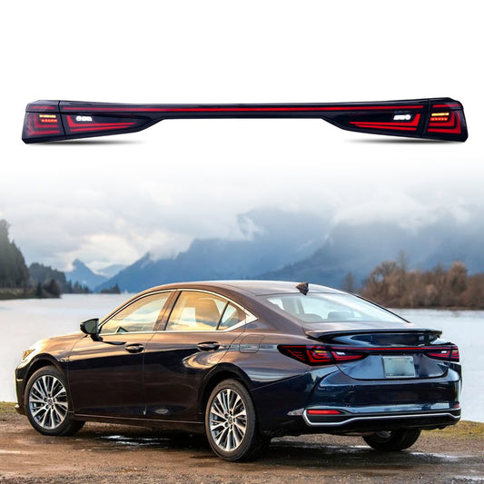 HCMOTIONZ Tail Lights for Lexus ES ES350/300h/200/260 2019-2023 with Middle Lamp Upgrade 2024 Design