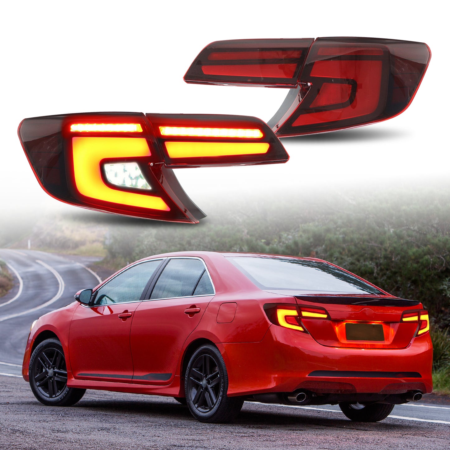 HCMOTION LED Tail Lights for 2012-2014 Toyota Camry Kits