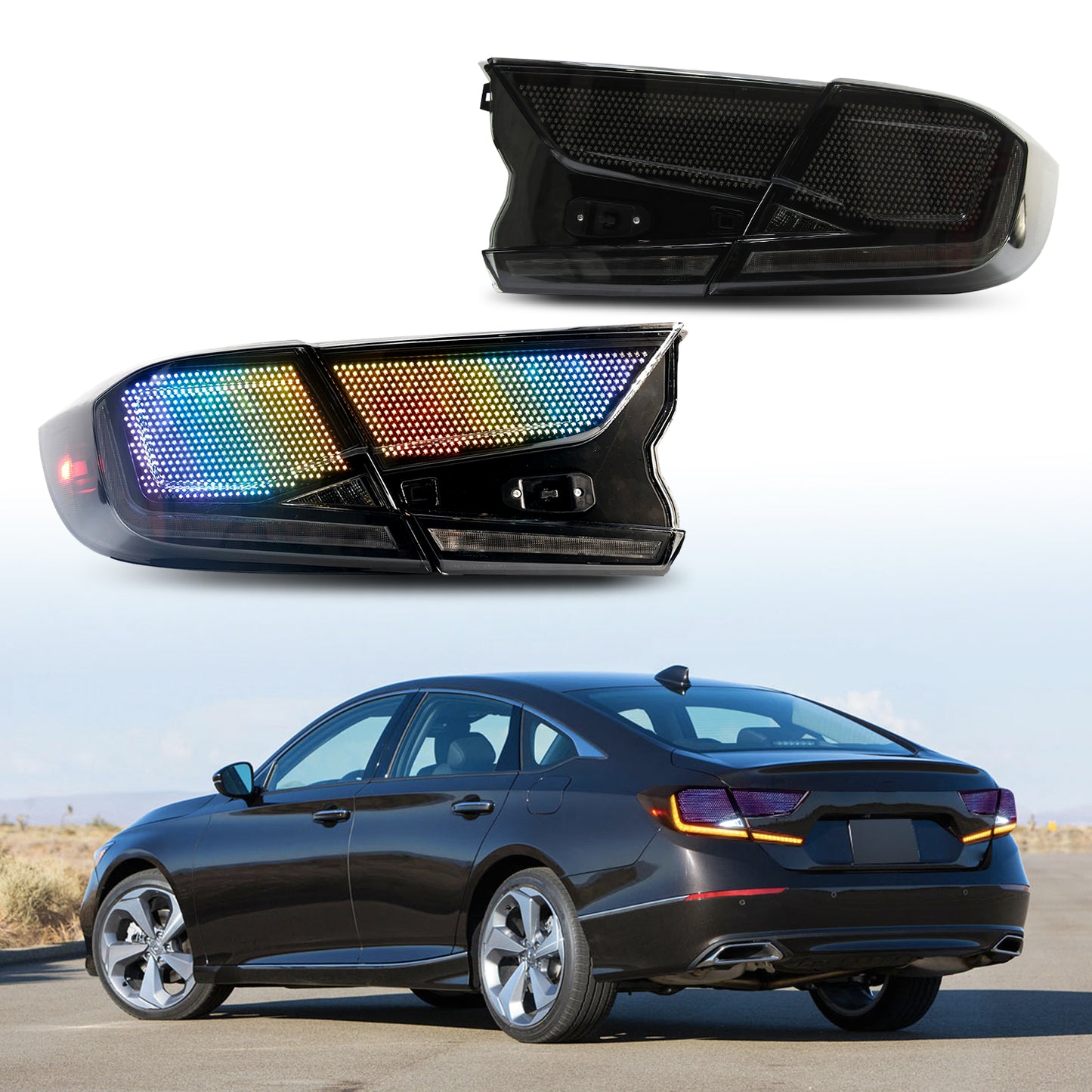 HCMOTIONZ LED RGB Customize Tail Lights for Honda Accord 2018-2022