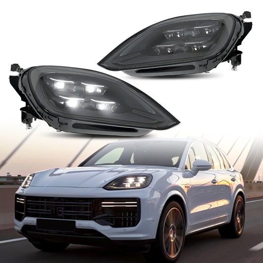 HCMOTIONZ Full LED Headlights for Porsche Cayenne 2024-2025 Upgraded High Configuration