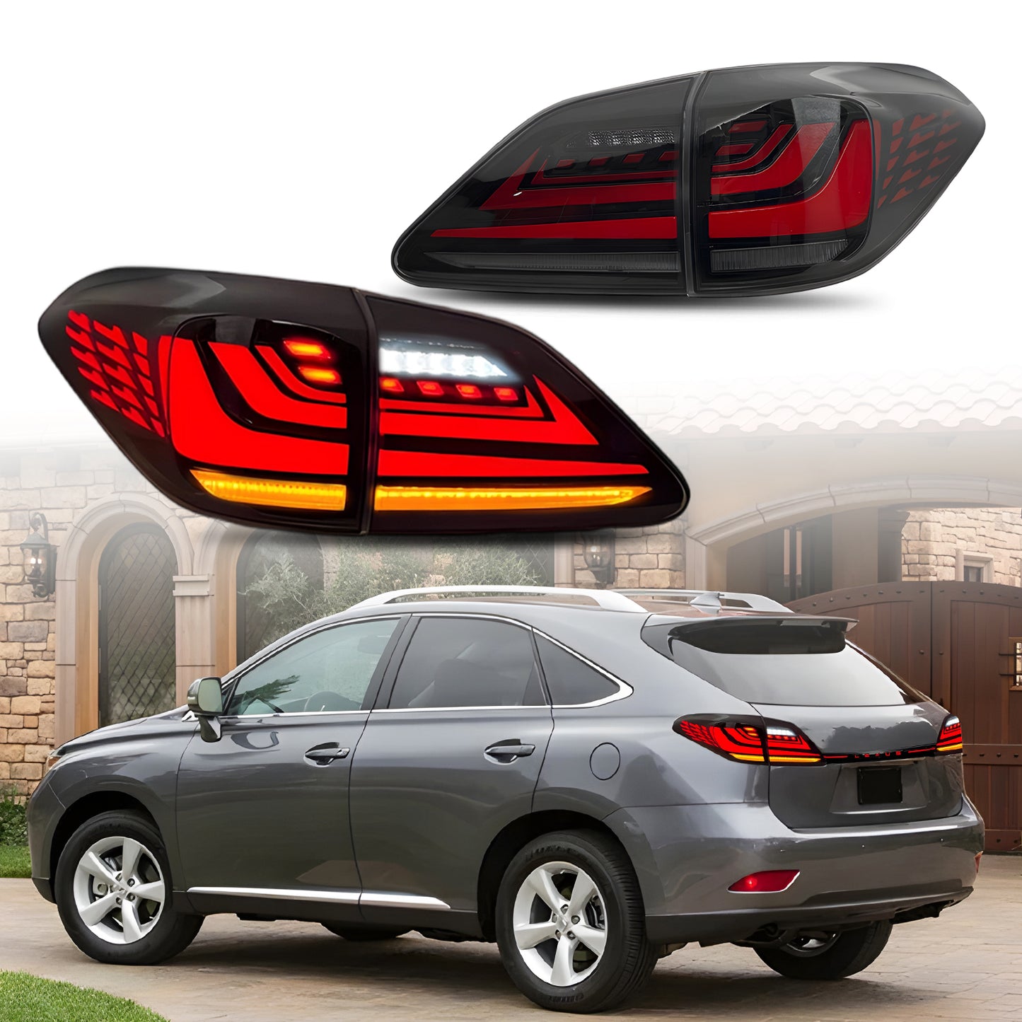 HCMOTIONZ LED Tail Lights for Lexus RX350 2009-2015 RX450 RX270