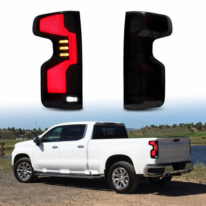 HCMOTIONZ LED Tail Lights for Chevrolet Silverado 2019-2025 1500/2500/3500