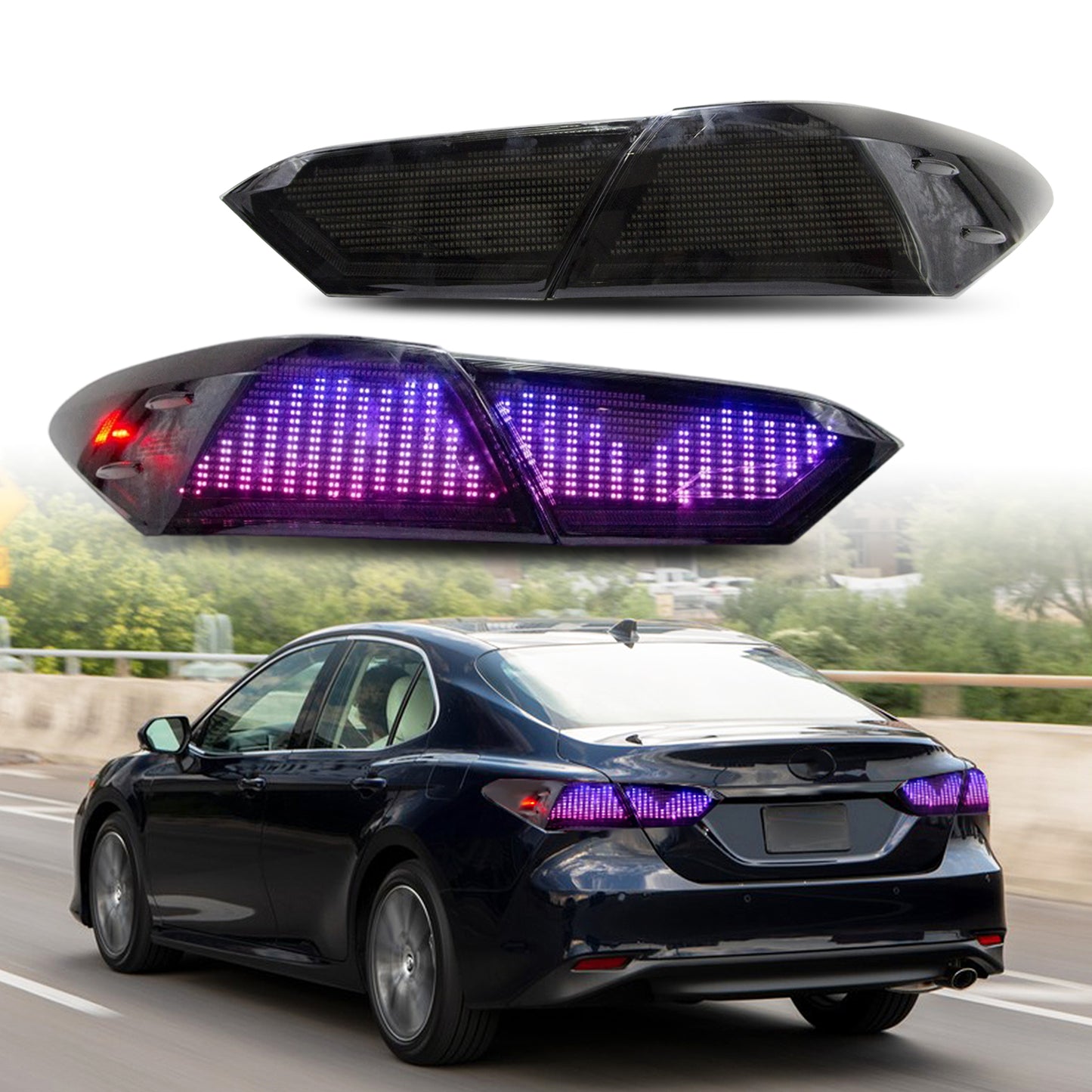 HCMOTIONZ LED RGB Customize Tail Lights for Toyota Camry 2018-2024