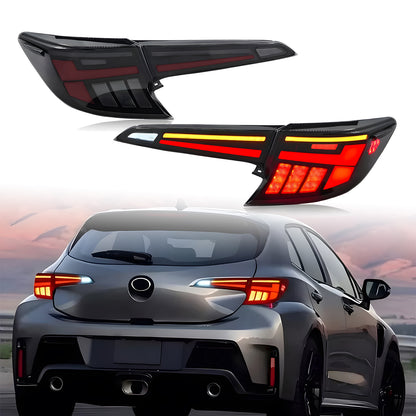 HCMOTION Led Tail Lights For Toyota Corolla Hatchback 2018-2023 DRL Start UP Animation