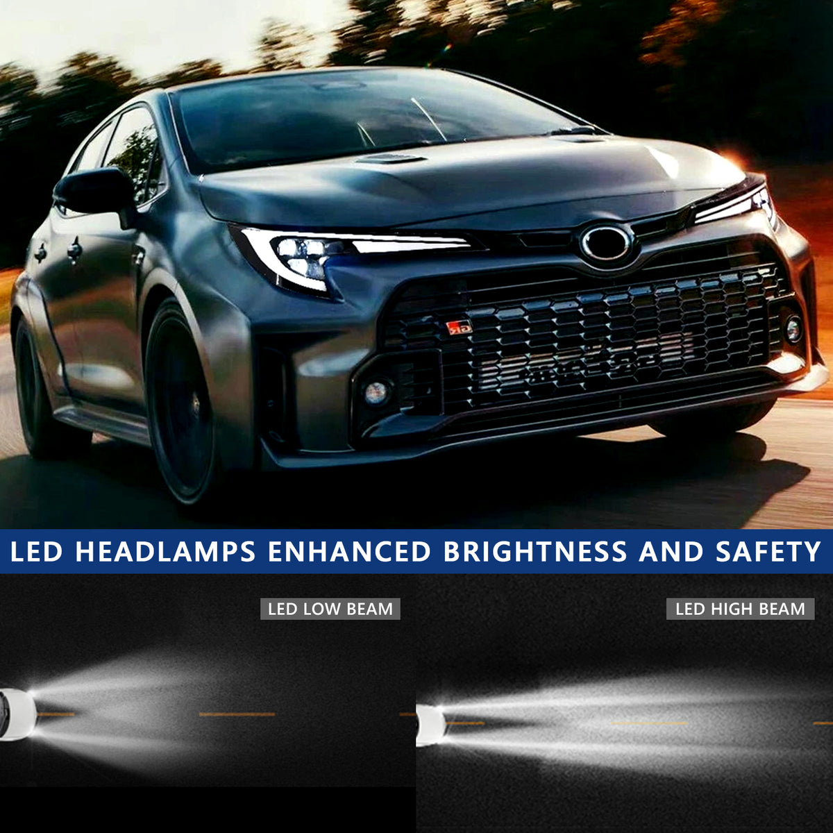 HCMOTION LED Headlights Assembly for Toyota Corolla US 2020-2025 Levin LE/SE/XLE/XSE Front Lamps