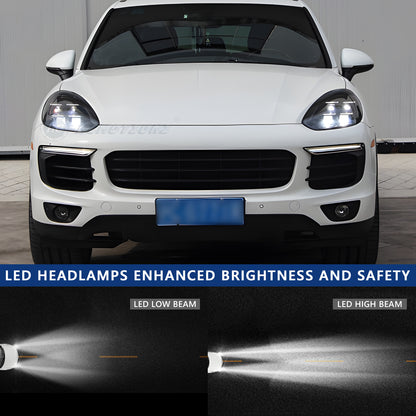 HCMOTIONZ LED Headlights for Porsche Cayenne 2011-2018 Upgraded 2024 Design