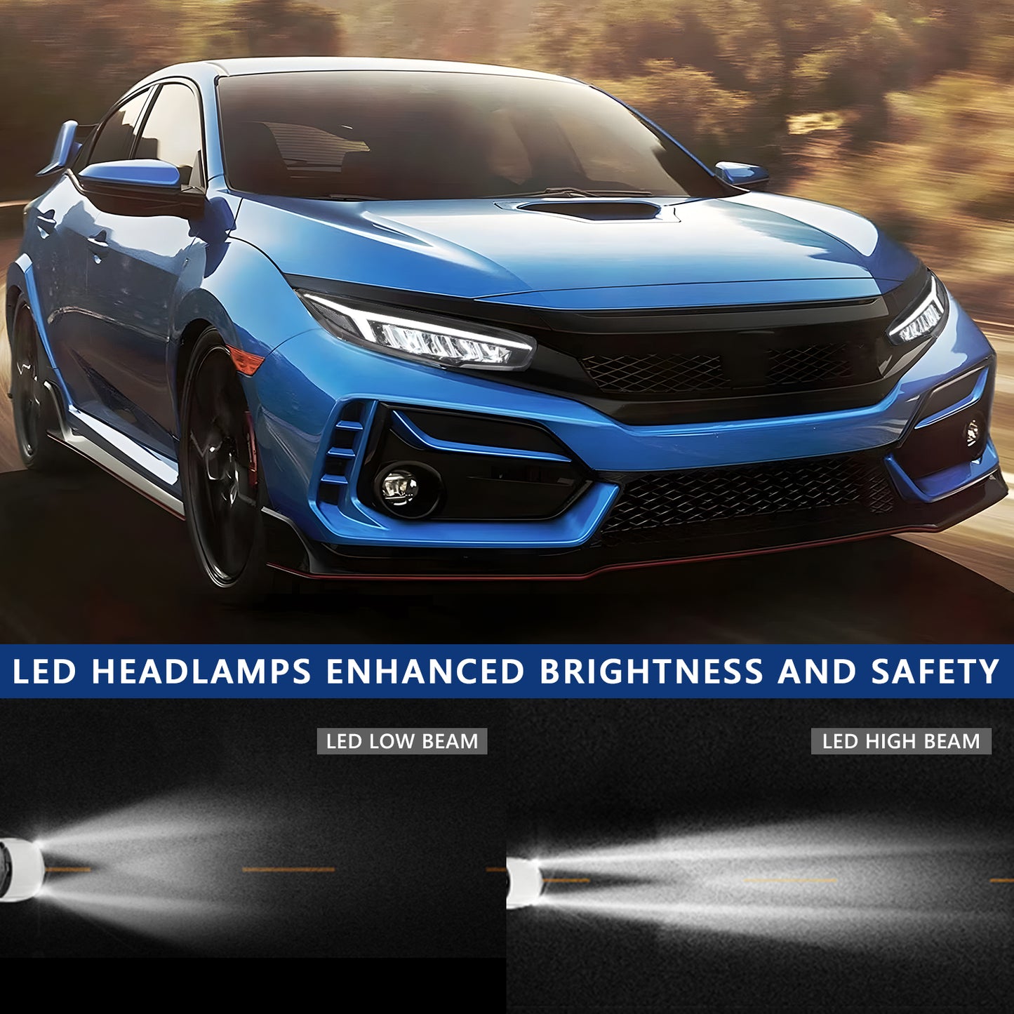 HCMOTION FULL LED Headlights For Honda Civic 2016-2021