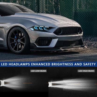 HCMOTIONZ LED RGB Headlights for Ford Mustang 2018-2023