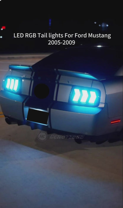 HCMOTION LED RGB Tail lights For Ford Mustang 2005-2009 Rear Lamp