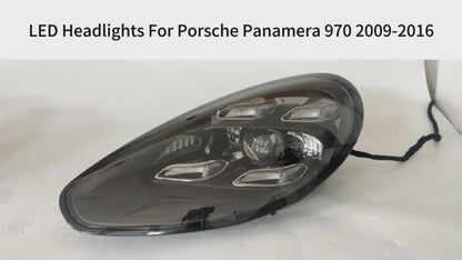 HCMOTIONZ LED Headlights for Porsche Panamera 2009-2016 (970) Blue Light DRL Car Front Lamps Assembly