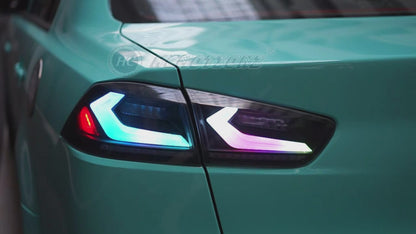 HCMOTION RGB LED Tail Lights For Mitsubishi Lancer 2008-2017 EVO X 4Pcs Rear Lamp RGB