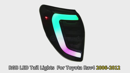 HCMOTION RGB LED Tail Lights for Toyota Rav4 3th GEN 2006-2012 DRL Start UP Animation