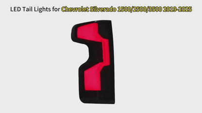 HCMOTIONZ LED Tail Lights for Chevrolet Silverado 2019-2025 1500/2500/3500
