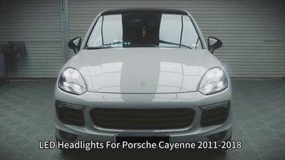 HCMOTIONZ Head Lamps for Porsche Cayenne 2011-2018 Hybrid Turbo Diesel Front Lights Assembly Upgraded 2023 Design