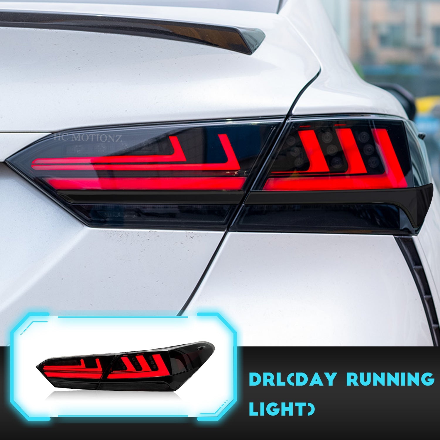 HCMOTION Taillights Fit/For Toyota Camry 2018-2021 With black strip - HCMOTION