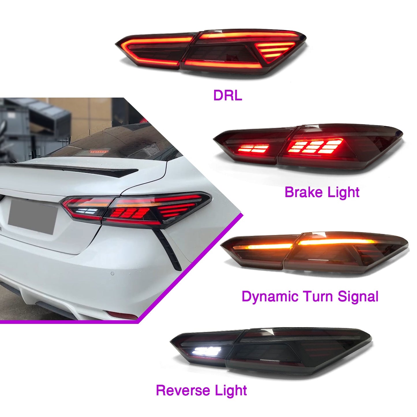 HCMOTION Taillights Fit/For Toyota Camry 2018-2023 - HCMOTION